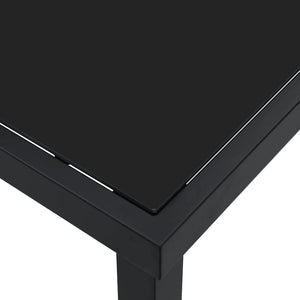 Schwarzer Gartentisch Metall 140x70 cm