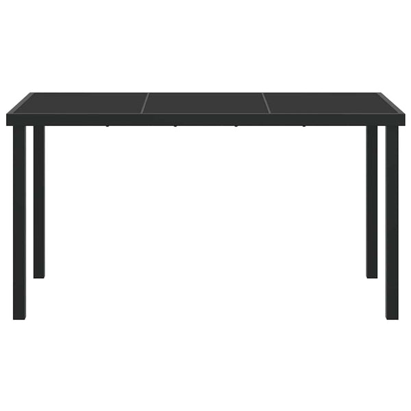 Schwarzer Gartentisch Metall 140x70 cm