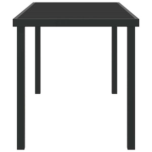 Schwarzer Gartentisch Metall 140x70 cm