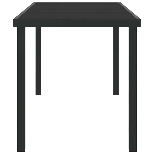 Schwarzer Gartentisch Metall 140x70 cm