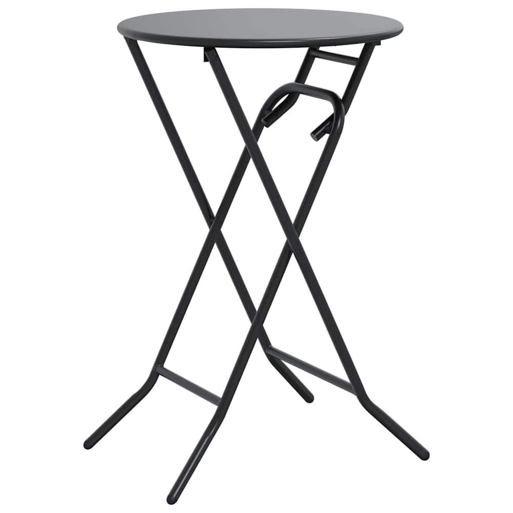 Anthrazit Gartentisch Metall 50x50 cm