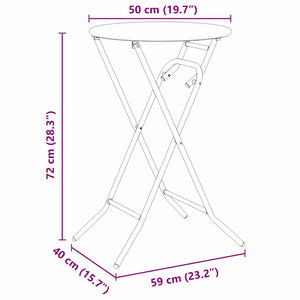 Anthrazit Gartentisch Metall 50x50 cm