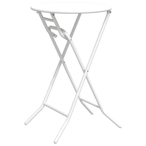 Gartentisch Weiß Metall 50x50 cm Klappbar