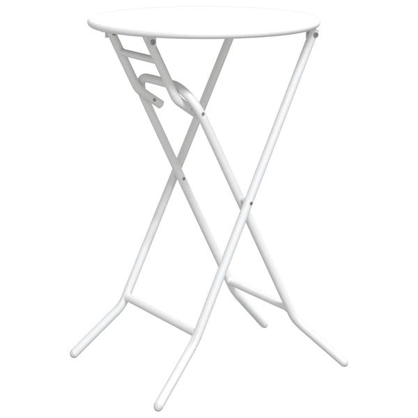 Gartentisch Weiß Metall 50x50 cm Klappbar