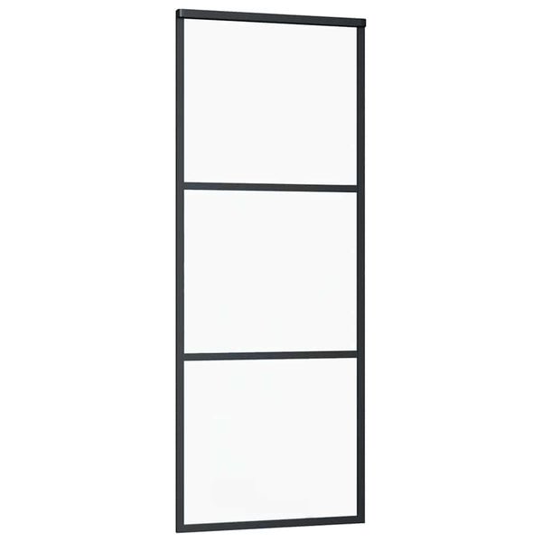 Schiebetür mit Beschlag Schwarz 76x205 cm