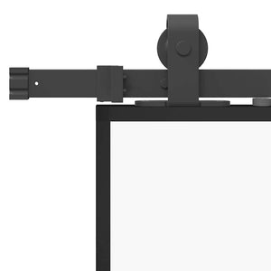 Schiebetür mit Beschlag Schwarz 76x205 cm