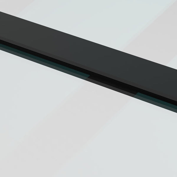 Schiebetür Schwarz 90x205 cm ESG-Glas mit Beschlag