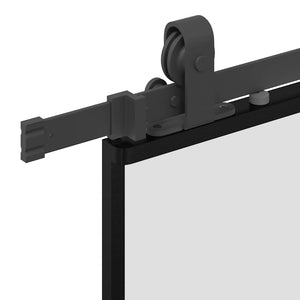 Schiebetür Schwarz Hartglas 76x205 cm