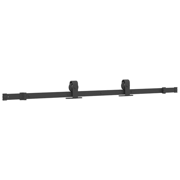 Schiebetür Schwarz 90x205 cm Hartglas