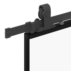 Schiebetür Schwarz 102x205 cm ESG-Glas