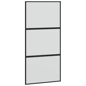 Schiebetür Schwarz 102,5x205 cm Hartglas