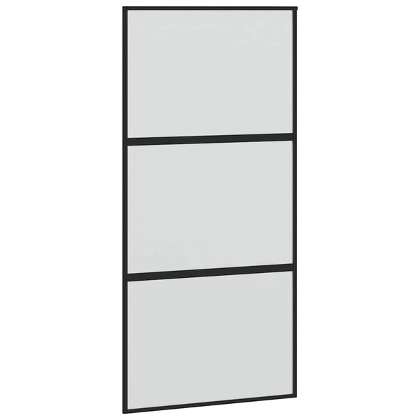 Schiebetür Schwarz 102,5x205 cm Hartglas