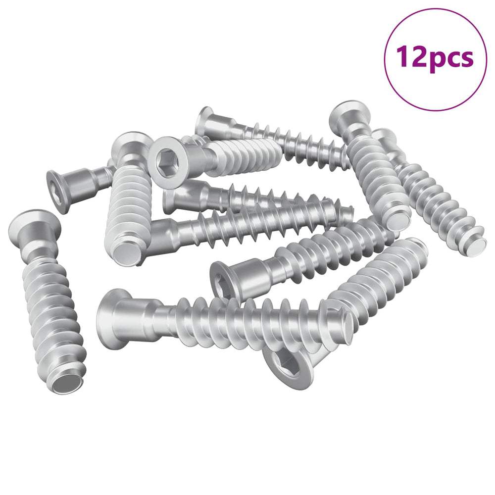 vidaXL Pan Head Screws 12 pcs Silver M7 x 40 mm Steel