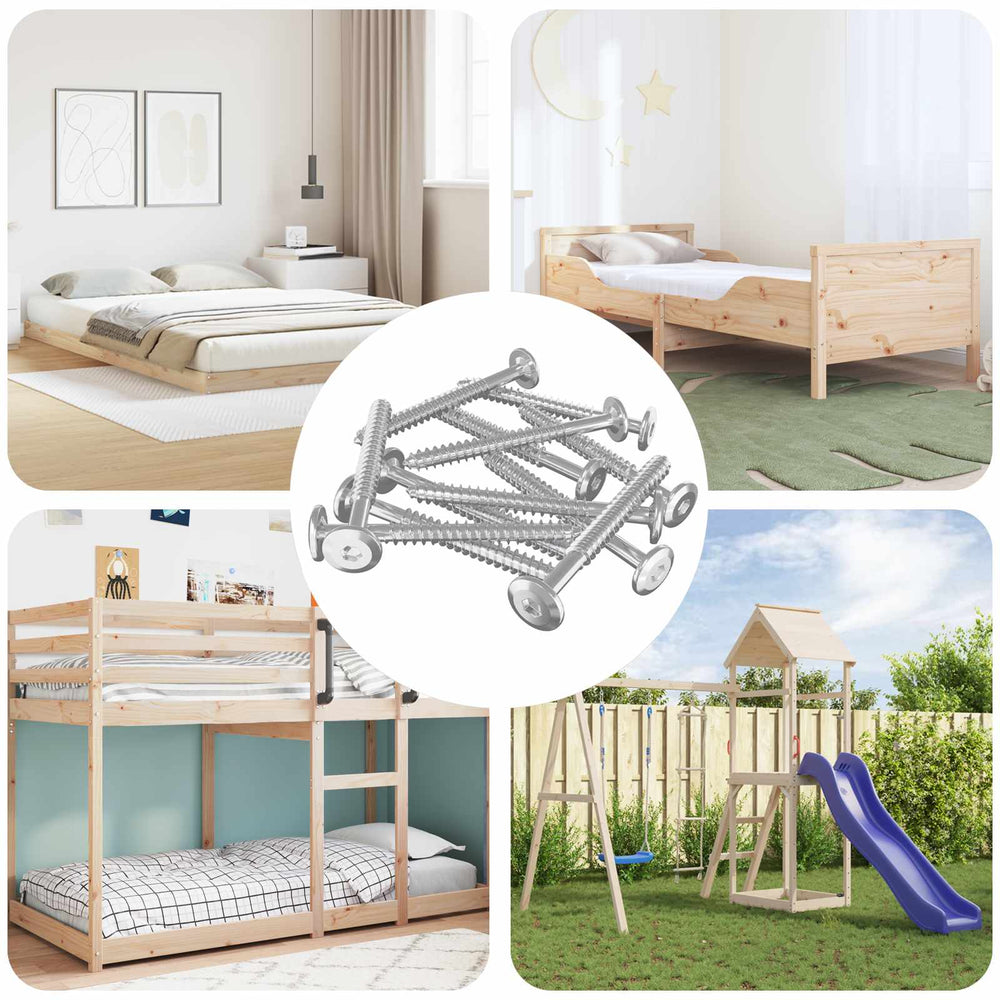 Holzschrauben Set, 1350 Stück, Stahl Silber