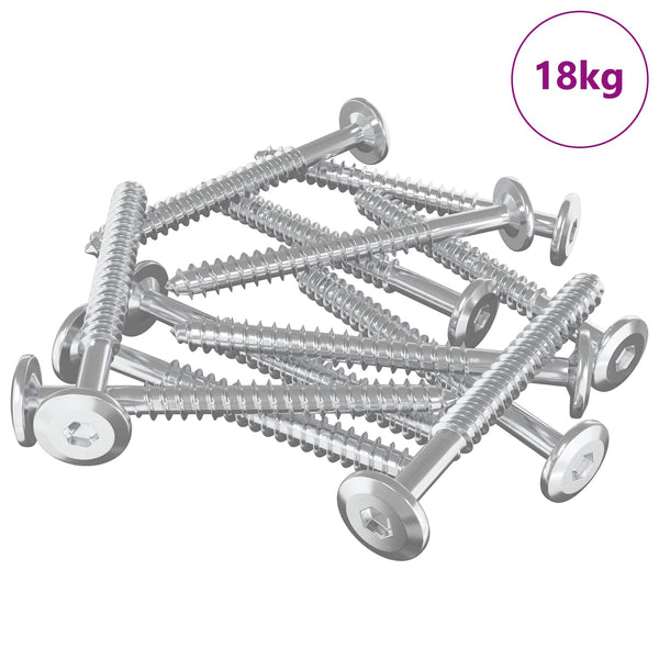 Holzschrauben Set, 1350 Stück, Stahl Silber
