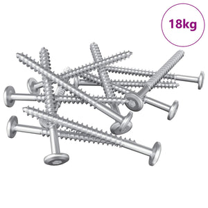 Holzschrauben Set, 1900 Stück, Stahl Silber