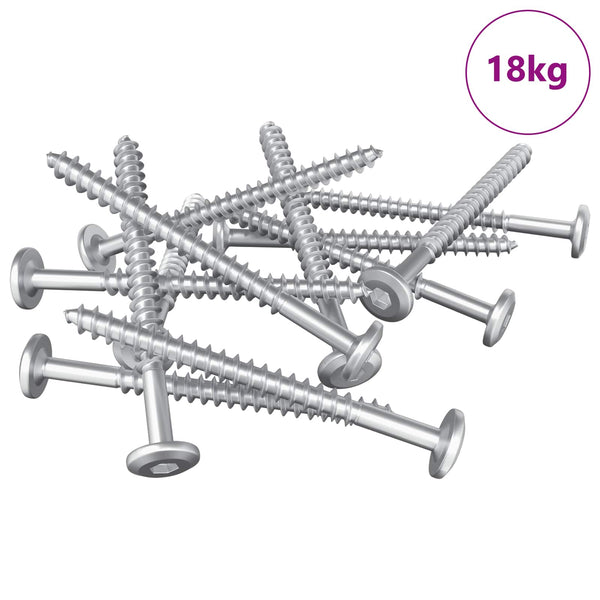 Holzschrauben Set, 1900 Stück, Stahl Silber
