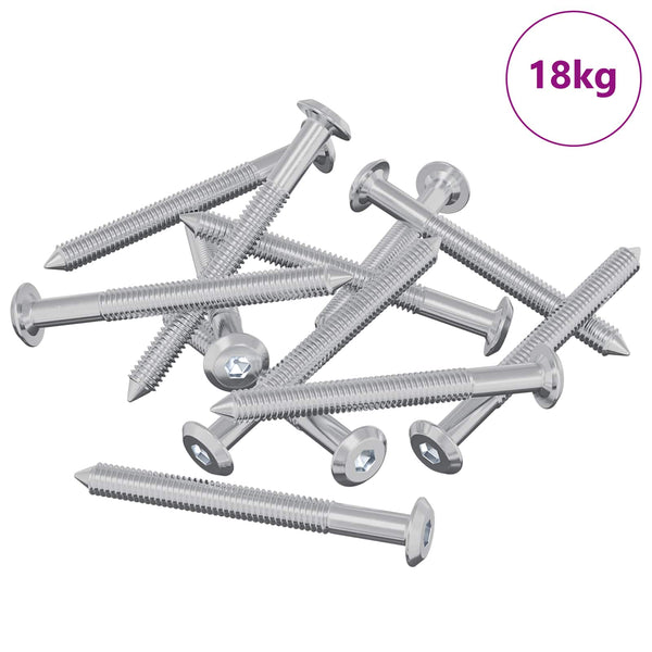 vidaXL Vis à meuble 1600 pcs Acier Argenté