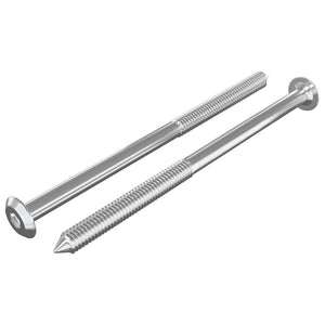 M6 x 100mm Möbelschrauben Stahl Silber 2 Stk.