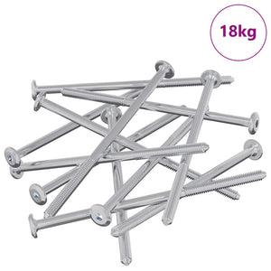 vidaXL Vis à meuble 800 pcs Acier Argenté