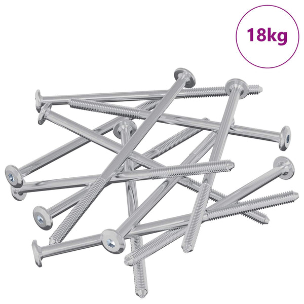 vidaXL Vis à meuble 800 pcs Acier Argenté