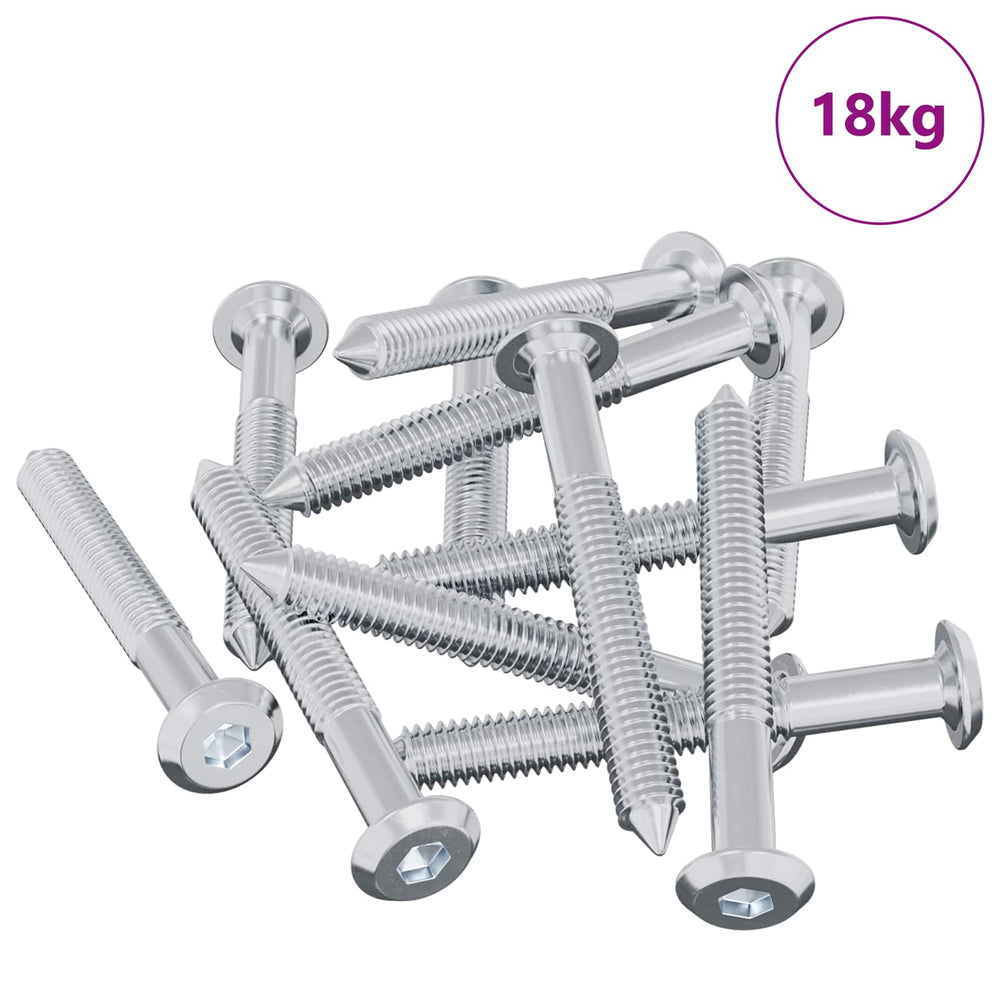 1800 Stk. Schrauben M6 x 50 mm Stahl Silber