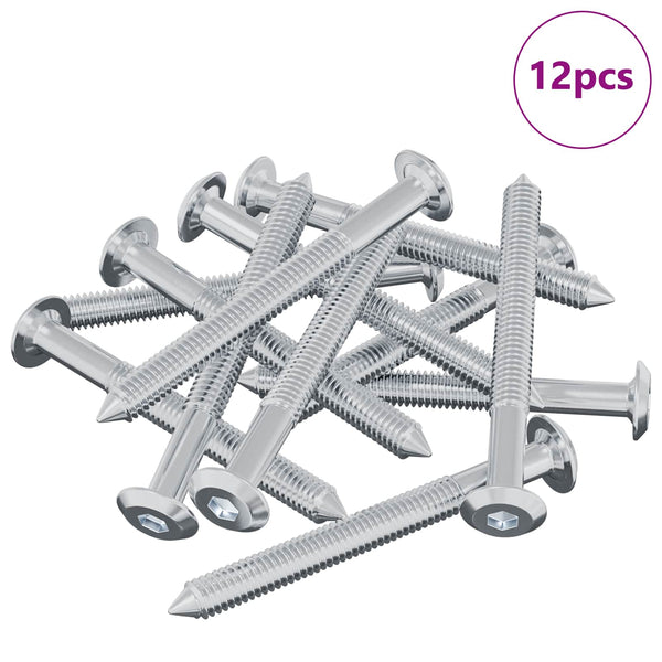 M6 x 60 mm Schrauben, 12 Stk., Stahl