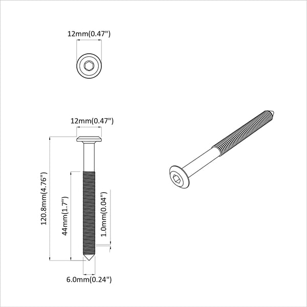 Schraube M6 x 100 mm, 1000 Stk., Stahl