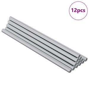Gewindestange Stahl Silber 6x135mm 12 Stk