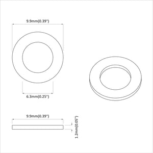 Unterlegscheiben Silber 10mm Eisen 12 Stk.