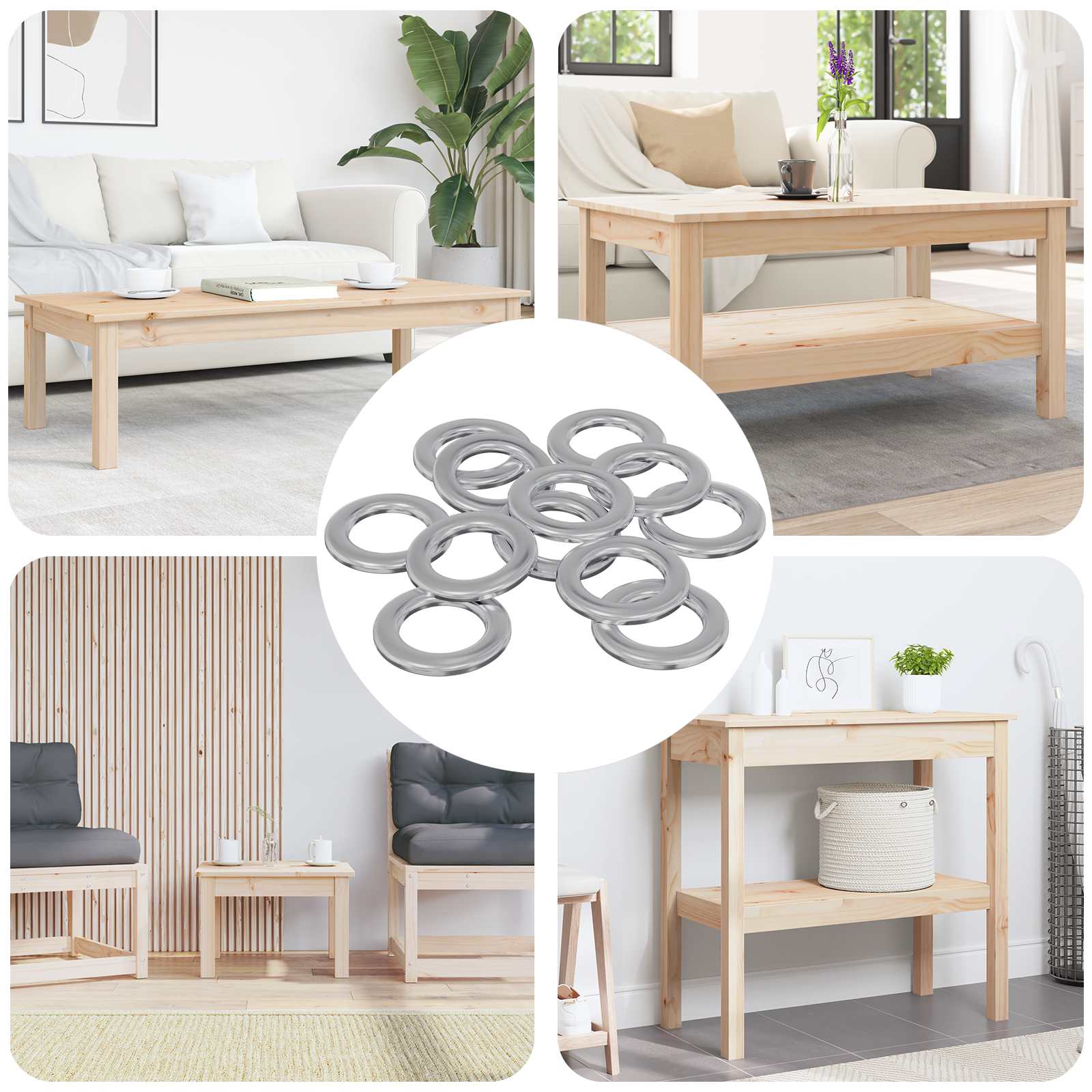 Unterlegscheiben Set, 52941 Stück, Silber