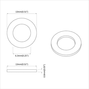 Silberne Unterlegscheiben 12x12 cm, 2er-Set