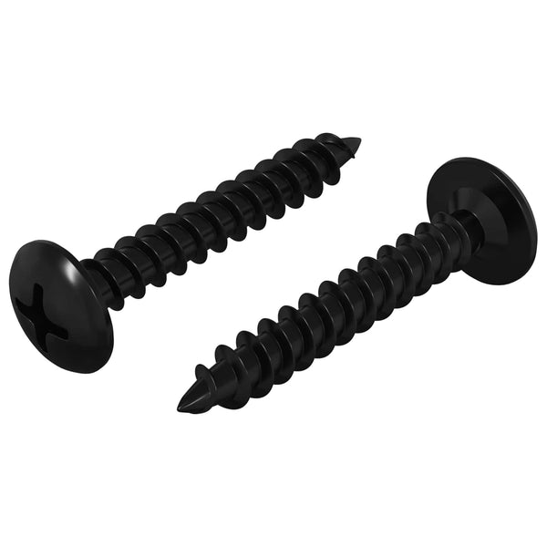 Selbstschneidende Nägel, 4 x 25 mm, Schwarz, 2 Stk.