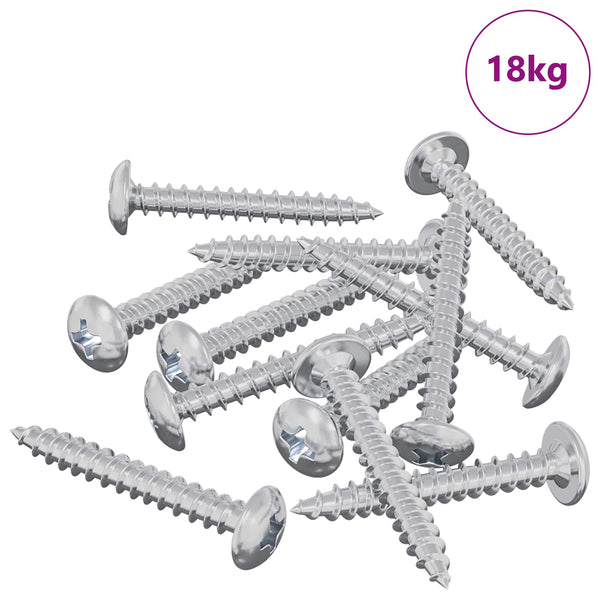 Holzschrauben Set, 8451 Stk, Silber Stahl