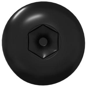 Schwarze Hülsenmuttern M4 x 14,5 mm, 12 Stk.