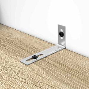 Anti-Kipp Halterung 12er Set Silber