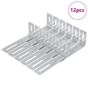 Anti-Kipp Halterung 12er Set Silber