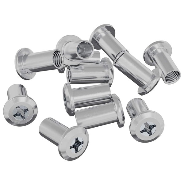 vidaXL Contre-écrou 2857 pcs Acier nickelé