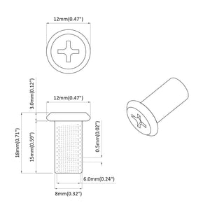Sicherungsmutter M6 x 15 mm, 12 Stk.