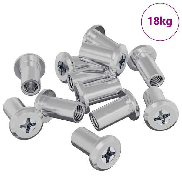 Sicherungsmuttern Set, 3673 Stk, Stahl Silber