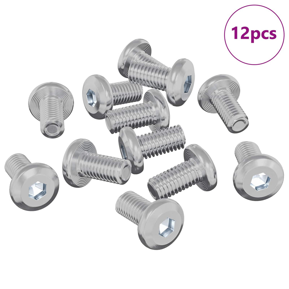 Schraube mit Sperre Silber M6 x 12 mm, 12 Stk.