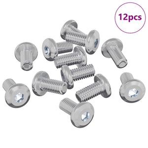 Schraube mit Sperre Silber M6 x 12 mm, 12 Stk.
