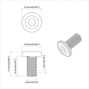 Sechskant-Sicherungsschrauben M6 x 15 mm, 12 St.