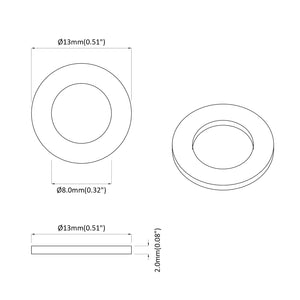 Federscheiben Weiß 13x1 mm, 2er-Set