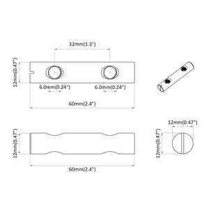 Mutter Zink-beschichtet 60x12mm, 2 Stk.