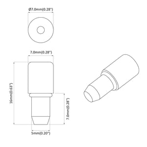 vidaXL Étagère de fixation 2 pcs Argent 7 x 16 mm Fer