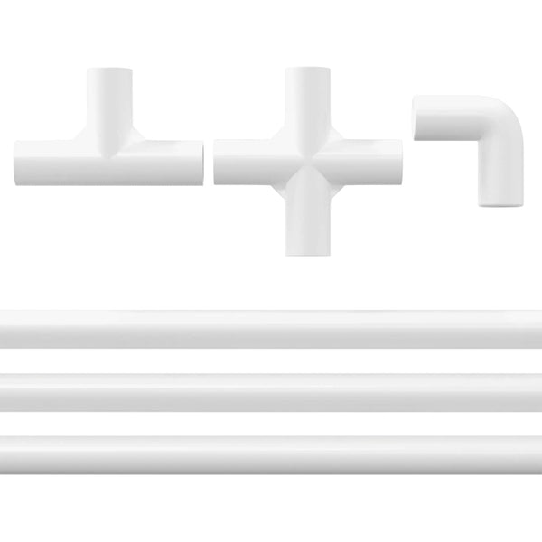 PVC Rohr Weiß 12,2x1,8x500mm, 2er Set