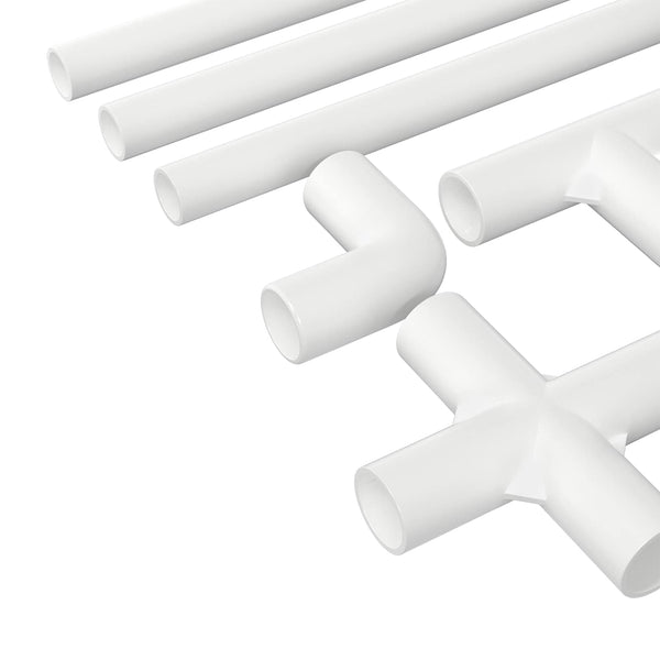 Weiße PVC Rohre, 12 Stk. - DIY