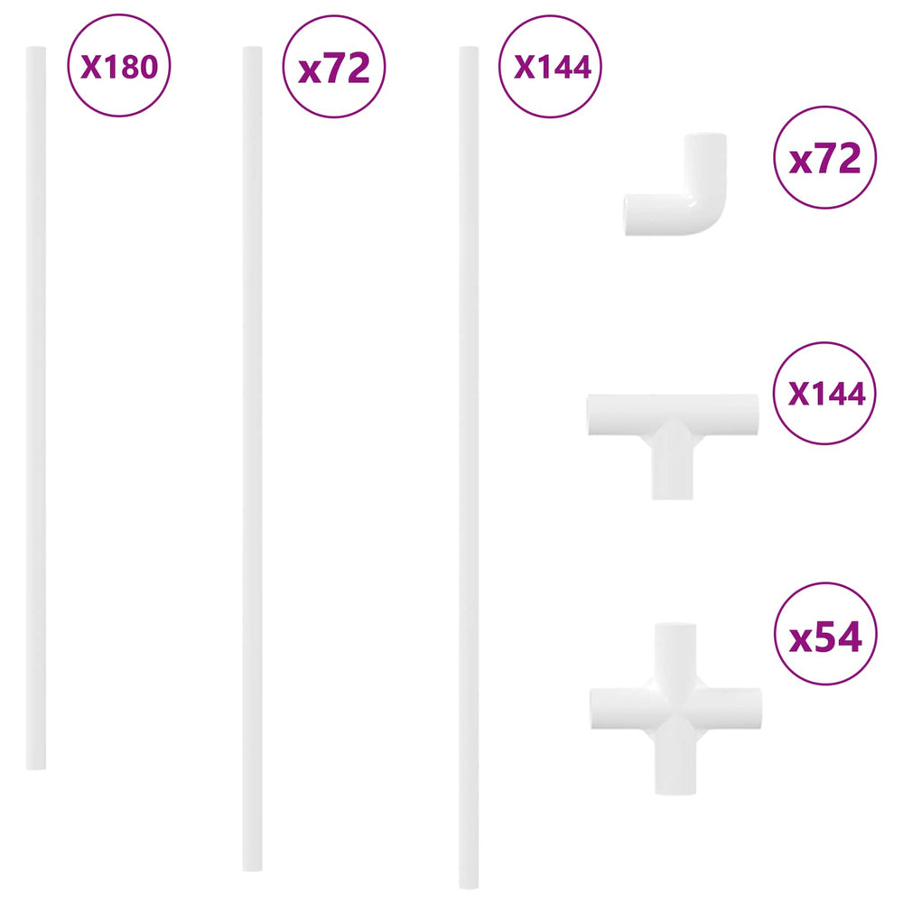 PVC Rohr Set, 29-teilig, Weiß