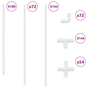 PVC Rohr Set, 29-teilig, Weiß